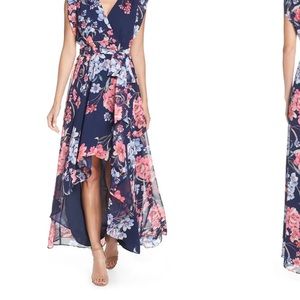 Eliza J Floral Navy Dress